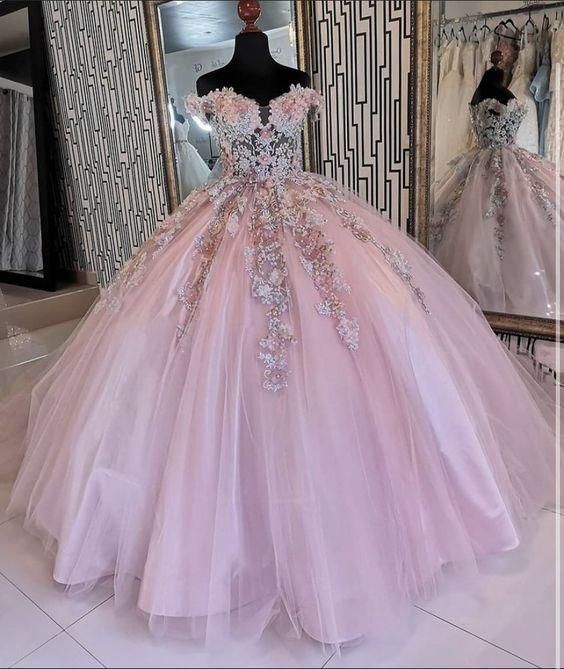 Pink ball gown Evening Prom Dress C1599