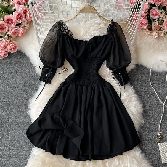 Cute A line short dress fashion party dress C1123
