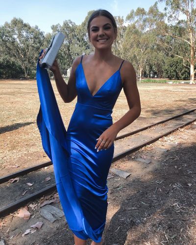 Gorgeous Royal Blue Mermaid Formal Prom Dress C1094