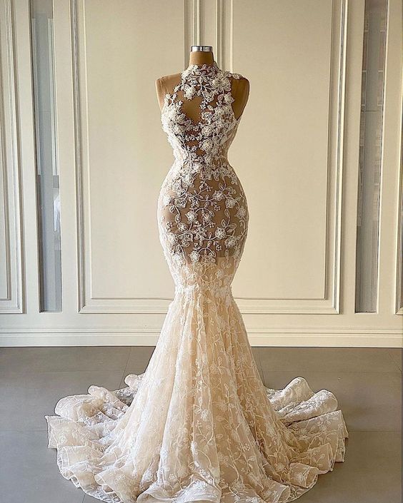 Meramid evening dresses long formal dress wedding dress C1310
