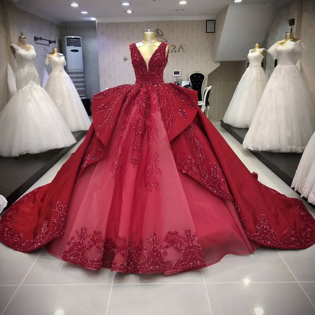 Elegant v neck long prom dress with appliques C986