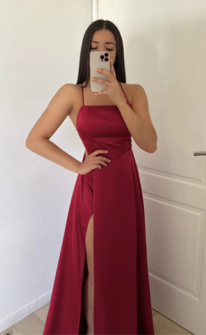 Sexy Purple Long Prom Dress Party Dress With Split cc541