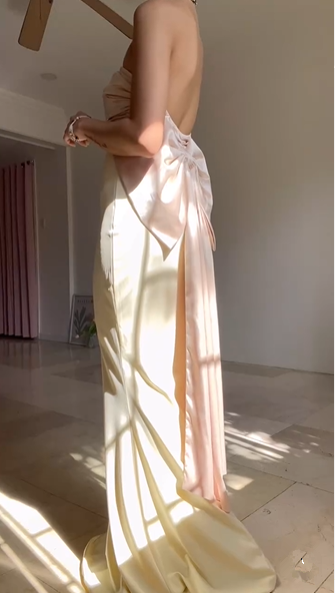 Classy Strapless Satin Mermaid Evening Dress With Bow,Long Party Prom Dress cc2934