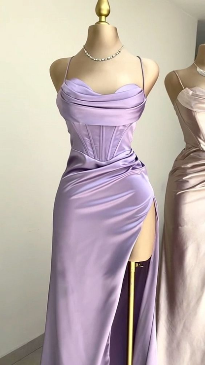 Trendy Lavender Sheath Prom Dress,Evening Dress  cc957