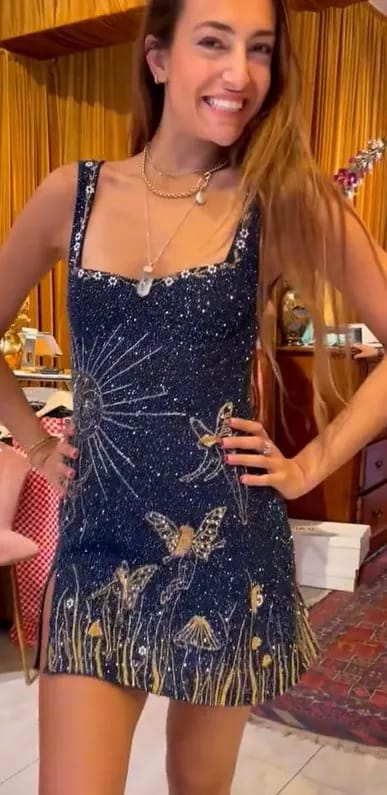 Gorgeous Navy Blue Sequin Sheath Cocktail Dress Short Slit Homecoming Dress Birthday Outfits cc3264