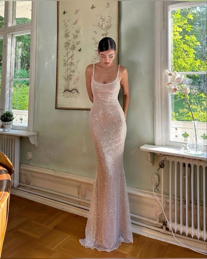 Shiny Mermaid Sequin Prom Dress Long Birthday party Evening Gown cc1625