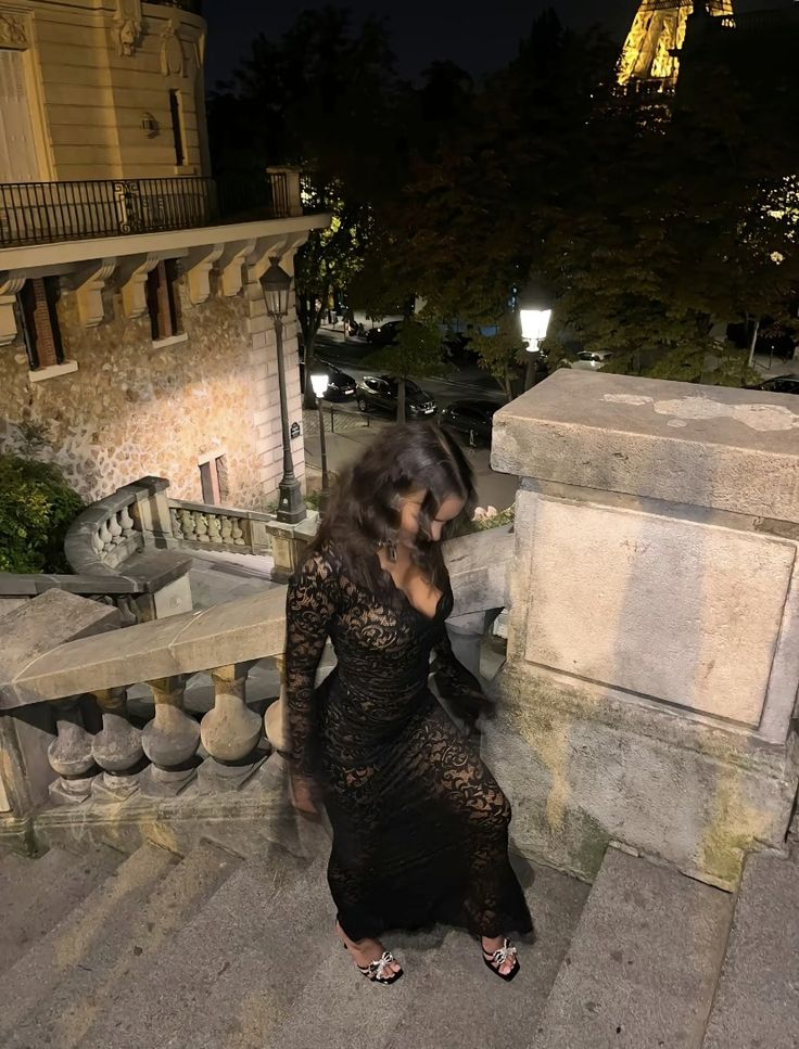 Black Sexy Lace V Neck Evening Dress Long Prom Dress cc2321
