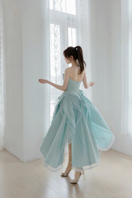 Chic A-line Strapless Prom Dress,18th Birthday Party Dress   cc1358