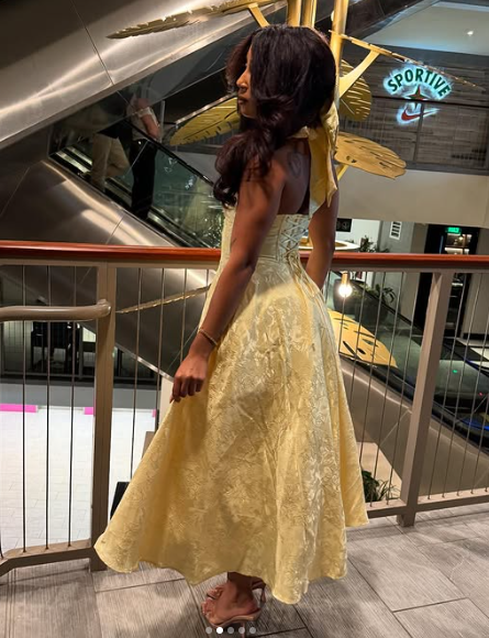 Pretty Yellow Satin Print Prom Dress,Halter A Line Party Evening Dress cc2688