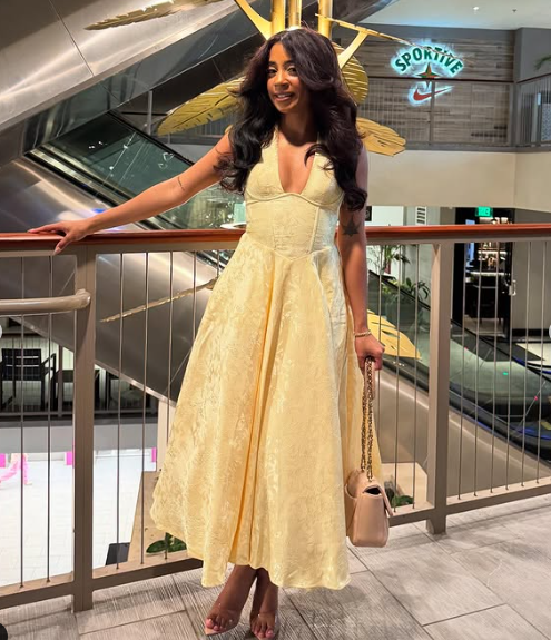 Pretty Yellow Satin Print Prom Dress,Halter A Line Party Evening Dress cc2688