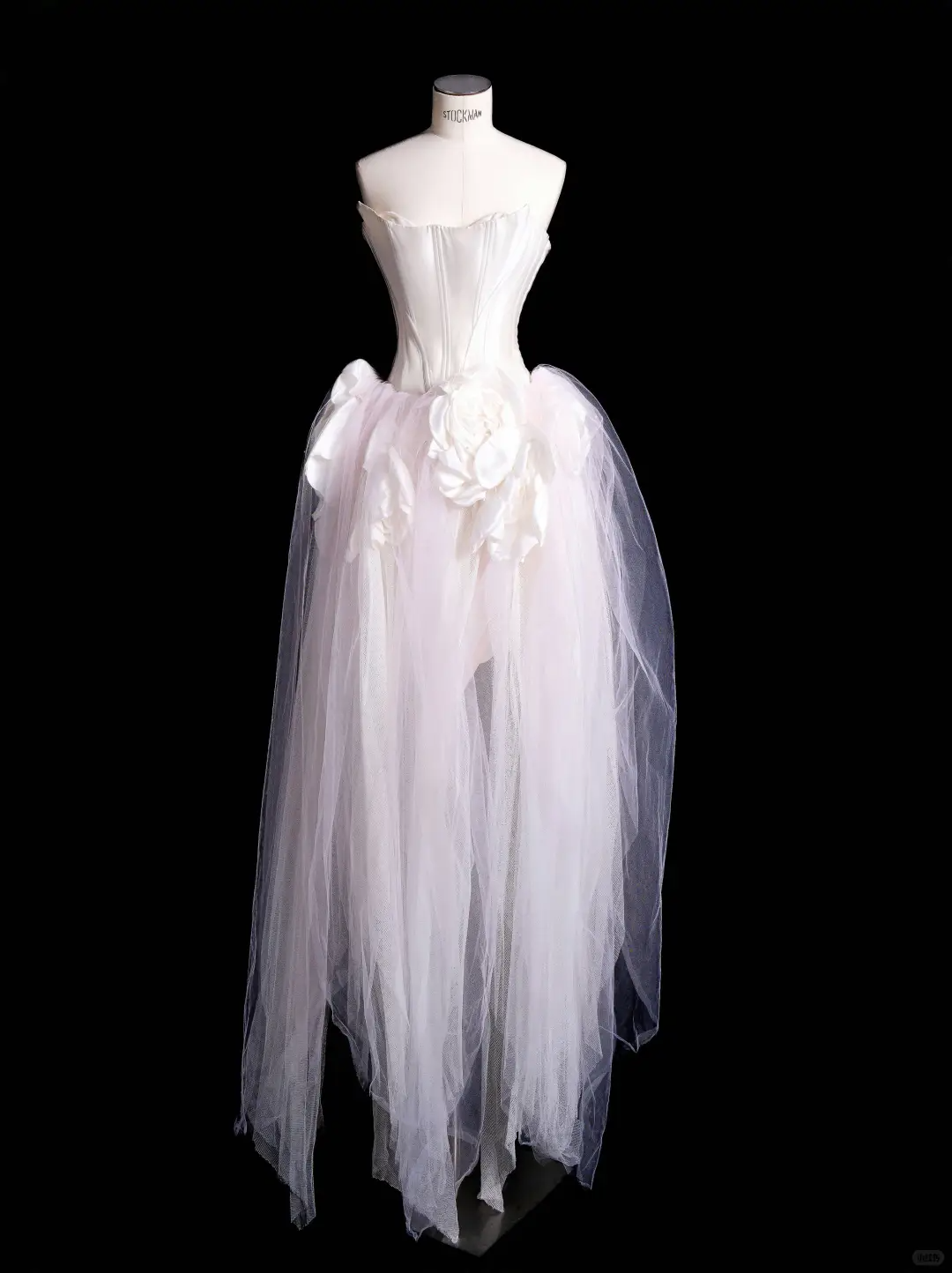 Pretty Light Pink Tulle Homecoming Dress Strapless Short Birthday Dress With Flowers cc3199