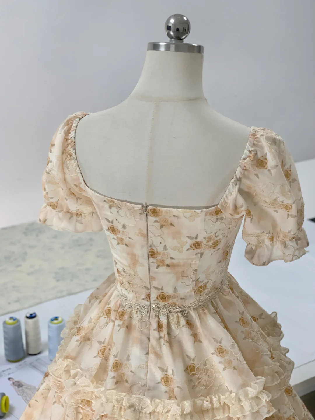 Cute Chiffon Print Floral A Line Short Birthday Outfits Formal 7th Grade Homecoming Dress cc3440