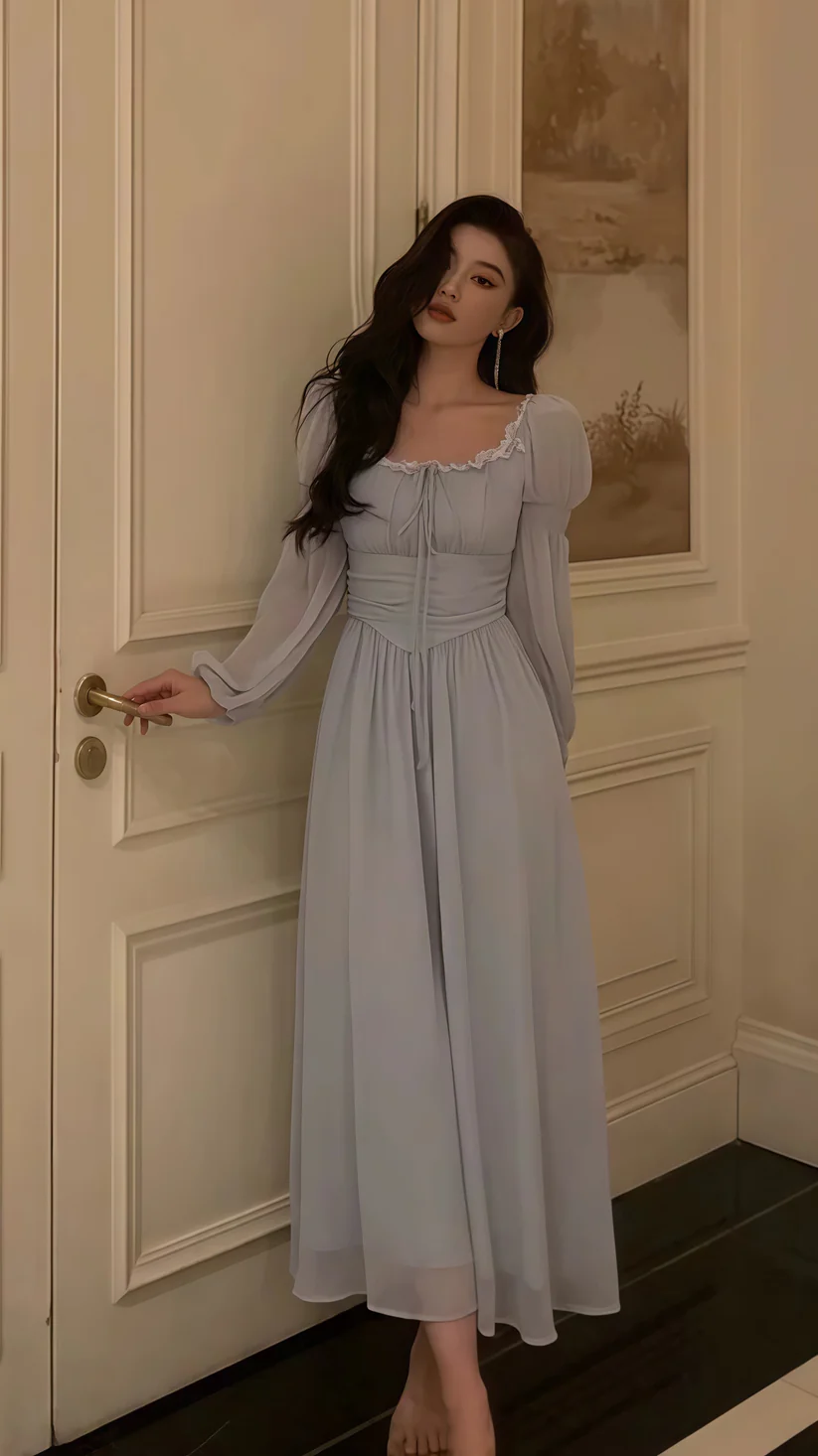 Elegant Chiffon A Line Evening Dress,Long Party Prom Dress cc2461