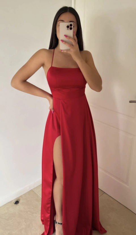 Sexy Purple Long Prom Dress Party Dress With Split cc541