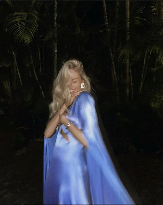 Fashion Blue A LIne Party Evening Dress Long Satin Prom Dress cc2230