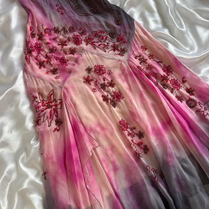 Luxury Chiffon Beaded Mermaid Evening Dress,Spaghetti Straps Party Prom Dress cc2692