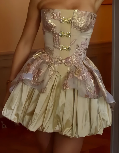 Gorgeous Strapless Birthday Dress Short Homecoming Dress cc2088