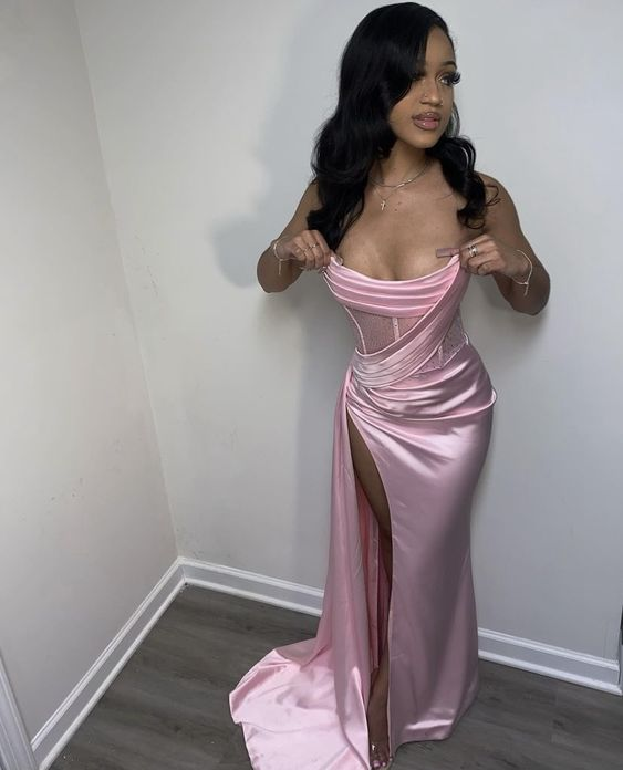 Sexy 17th Birthday Dress Strapless Mermaid Prom Dresses for Black Girl CherryPromDress Sexy 17th Birthday Dress Strapless Mermaid Prom Dresses for Black Girl CherryPromDress