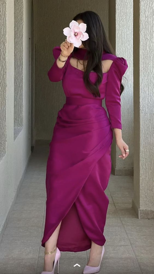 Elegant Sheath Long Sleeves Prom Dress,Spring Dance Dress cc1263