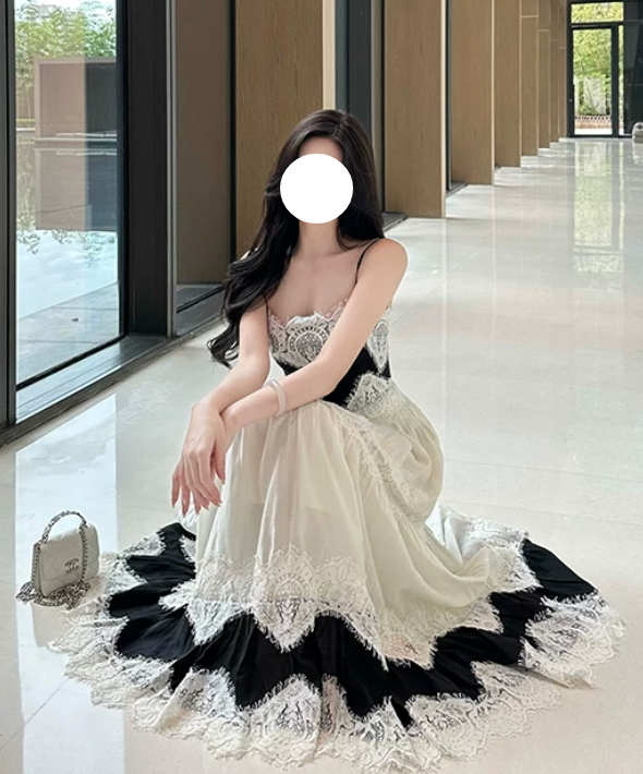 Pretty Prom Dress Spaghetti Straps Lace Pleated Gala Dress Evening Dress cc5666
