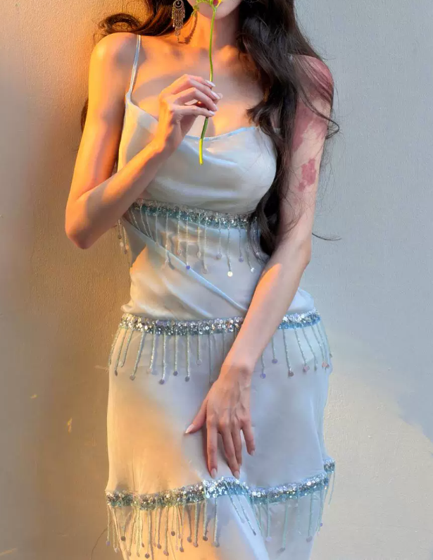 Elegant Prom Dress Spaghetti Straps Beading Gala Dress Evening Dress cc5675