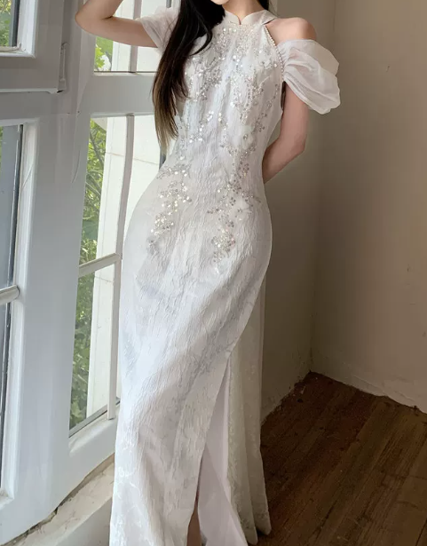 Elegant Prom Dress Off Shoulder Sheath Sequins Gala Dress Evening Dress cc5677