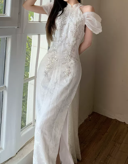 Elegant Prom Dress Off Shoulder Sheath Sequins Gala Dress Evening Dress cc5677
