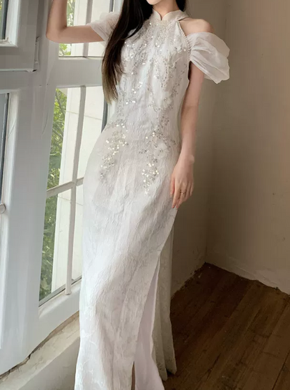 Elegant Prom Dress Off Shoulder Sheath Sequins Gala Dress Evening Dress cc5677