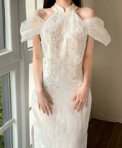 Elegant Prom Dress Off Shoulder Sheath Sequins Gala Dress Evening Dress cc5677