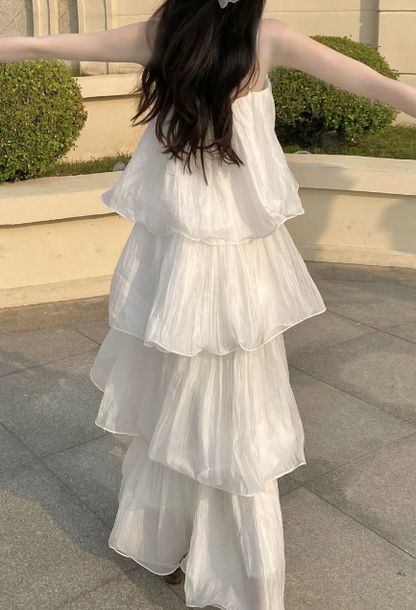 Pretty Prom Dress Spagehtti Straps Tiered Gala Dress Evening Dress cc5678