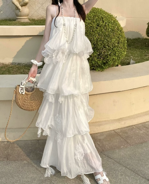 Pretty Prom Dress Spagehtti Straps Tiered Gala Dress Evening Dress cc5678
