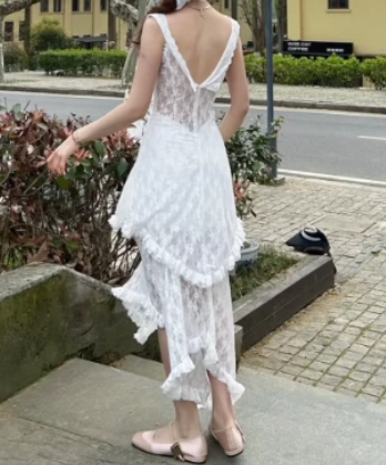 Stunning Prom Dress V-neck Lace Pleated Gala Dress Evening Dress cc5679