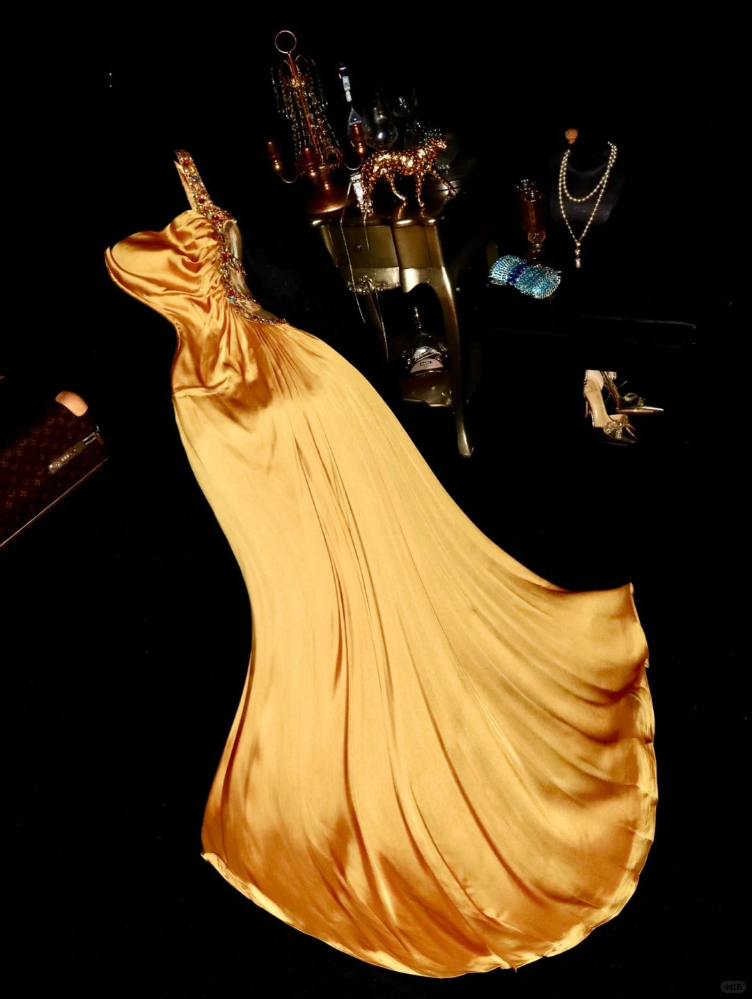 New Arrival Prom Dress Satin One Shoulder Pleated Gala Dress Evening Dress cc5681