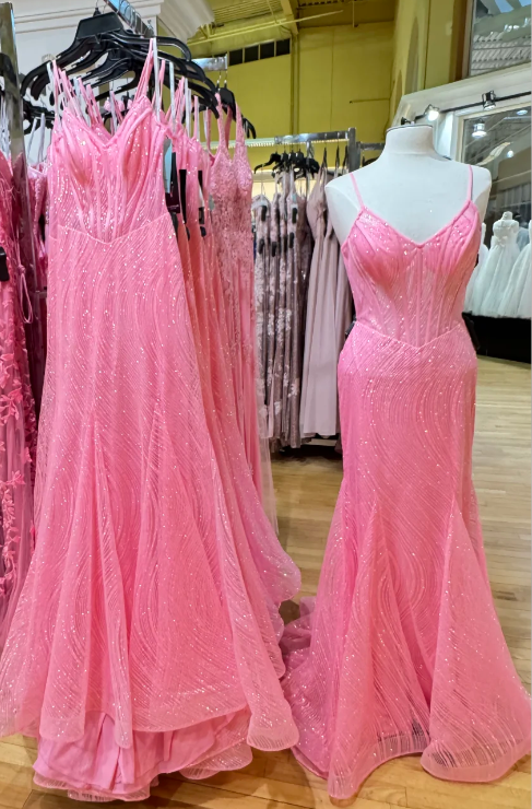 Beauty Prom Dress Spaghetti Straps Sheath Mermaid Evening Dress Gala Dress cc5692