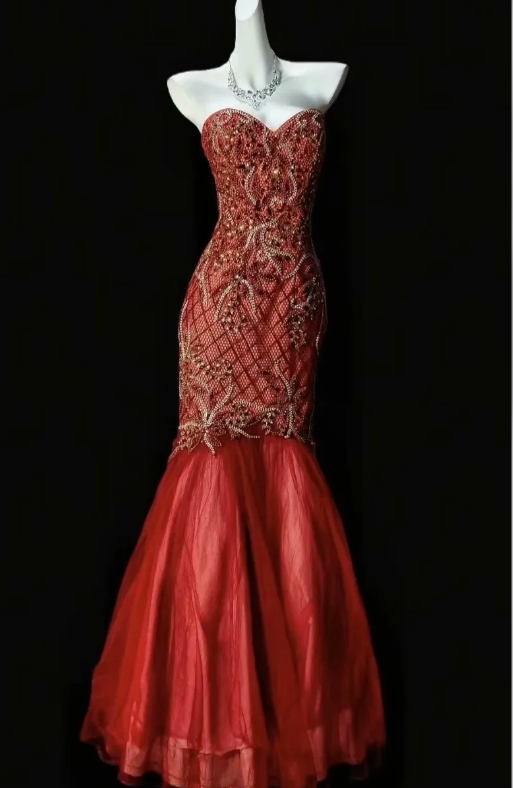 Gorgeous Prom Dress Sweetheart Pleated Mermaid Evening Dress Gala Dress cc5703