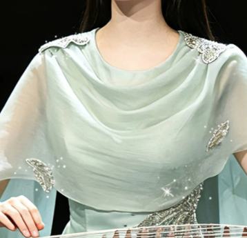 Elegant Prom Dress Light Green A Line Crew Neck Evening Dress Gala Dress cc5707