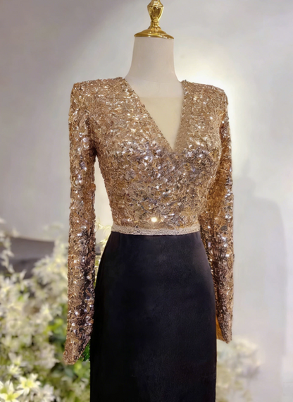 Gorgeous Prom Dress A Line V-neck Evening Dress Formal Dress cc5716