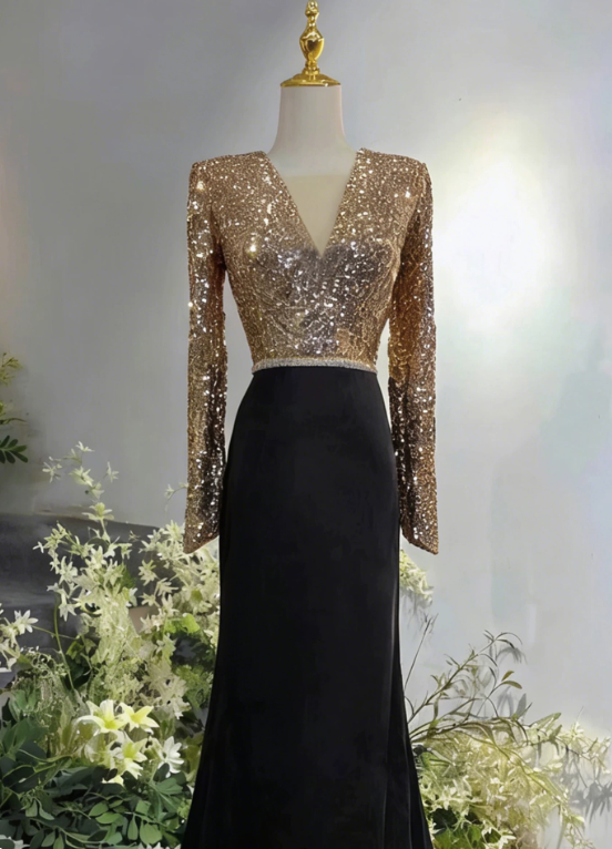 Gorgeous Prom Dress A Line V-neck Evening Dress Formal Dress cc5716