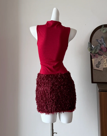 Beauty Homecoming Dress Red Crew Neck Birthday Party Dress Cocktail Dress cc5725