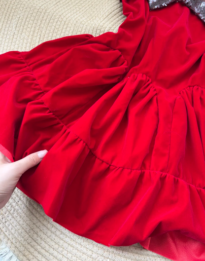 Stunning Homecoming Dress Red A Line Spaghetti Straps Sequins Birthday Party Dress Cocktail Dress cc5733