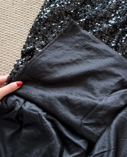 Shiny Homecoming Dress Black Spaghetti Straps Sequins Slit Birthday Party Dress Cocktail Dress cc5742
