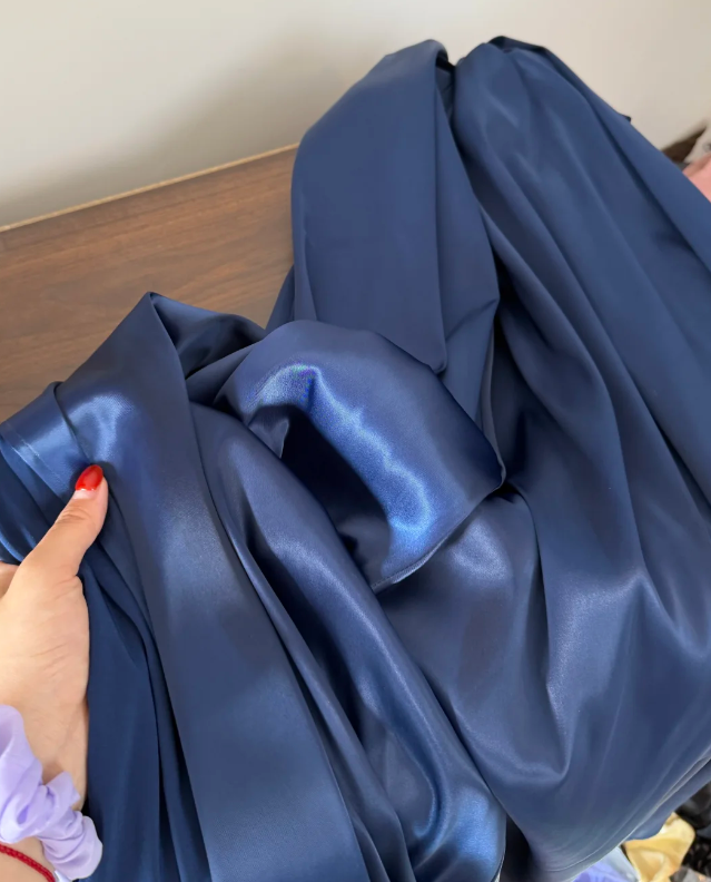 Elegant Prom Dress Nany Blue Spaghetti Straps Stain Long Evening Dress Gala Dress cc5745
