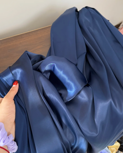 Elegant Prom Dress Nany Blue Spaghetti Straps Stain Long Evening Dress Gala Dress cc5745