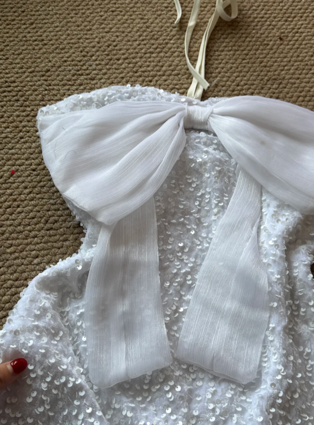 Stunning Homecoming Dress Halter White Beading Birthday Party Dress Cocktail Dress cc5748