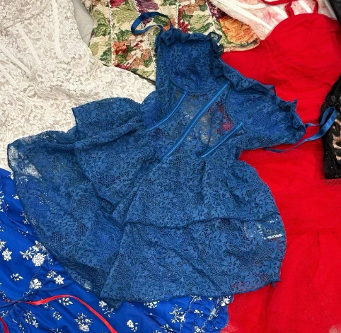 Stunning Homecoming Dress Navy Blue Strapless Lace Birthday Party Dress Cocktail Dress cc5759