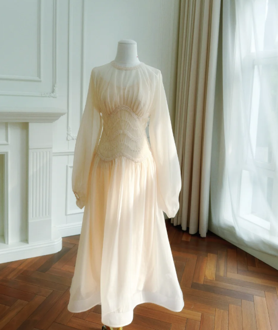 Elegant Prom Dress Crew Neck Pleated Gala Dress Long Evening Dress  cc5778