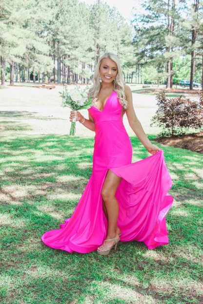 Sexy V Neck Mermaid Prom Dress,Fashion Formal Gown cc902