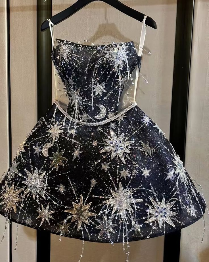 Sparkly Navy Blue Beaded A Line Homecoming Dress cc3072