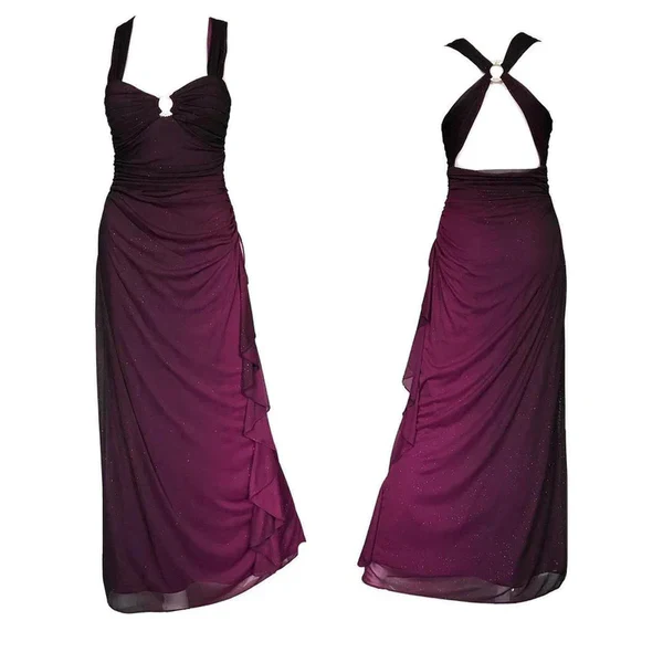 Sexy Ombre Purple Long Prom Dress Party Evening Gown cc1391
