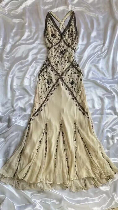 Luxurious Mermaid Chiffon Beaded Prom Dress Formal Evening Dress cc1406